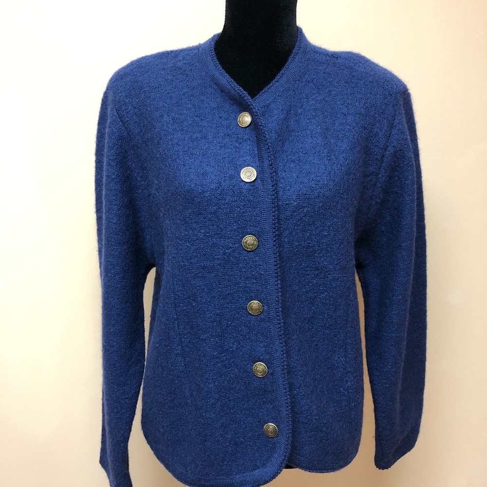 Tally ho Navy Wool cardigan -E1